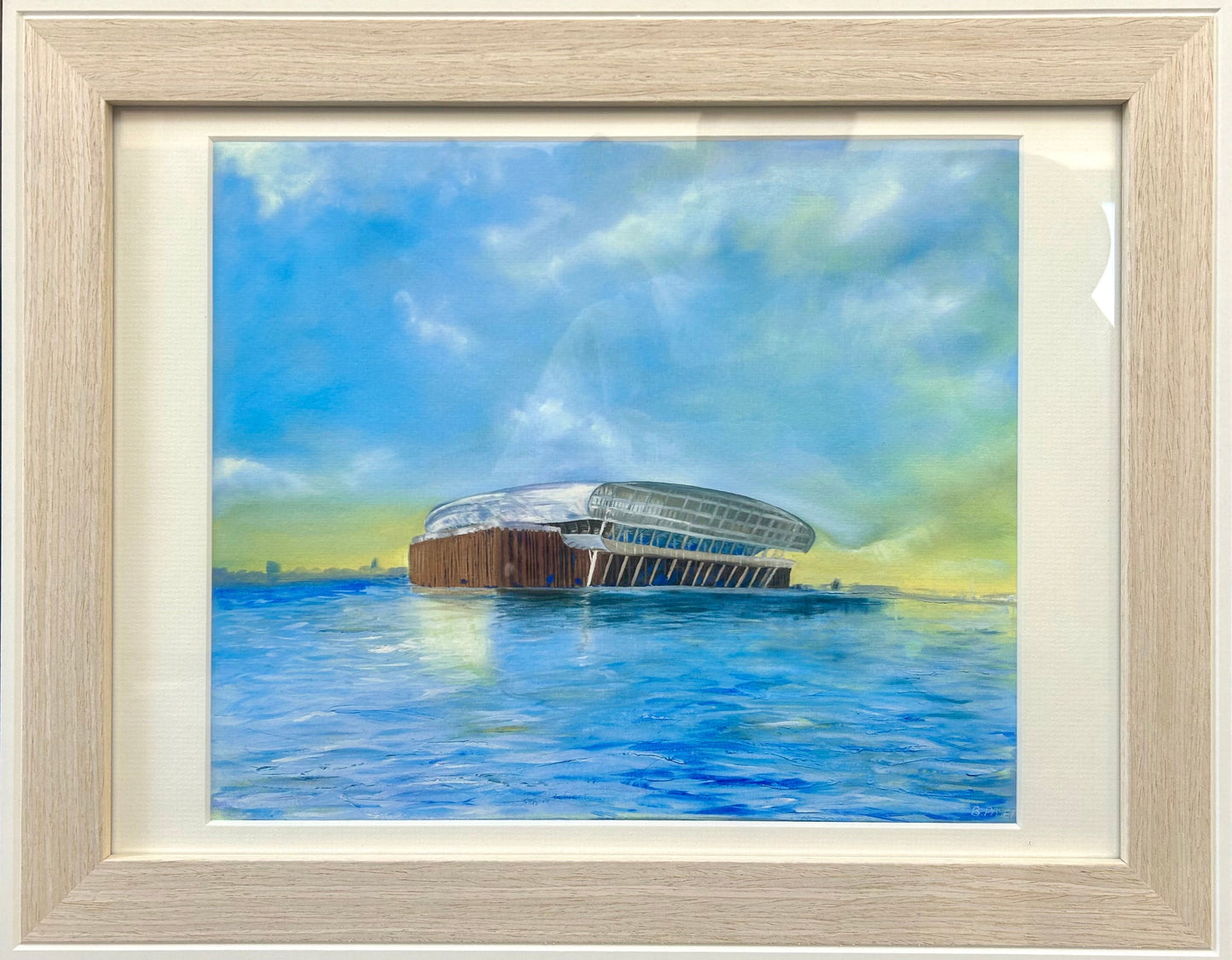 “Blue Horizon at Bramley Moore”, Limited Edition framed Giclée print. 19x15” with frame.