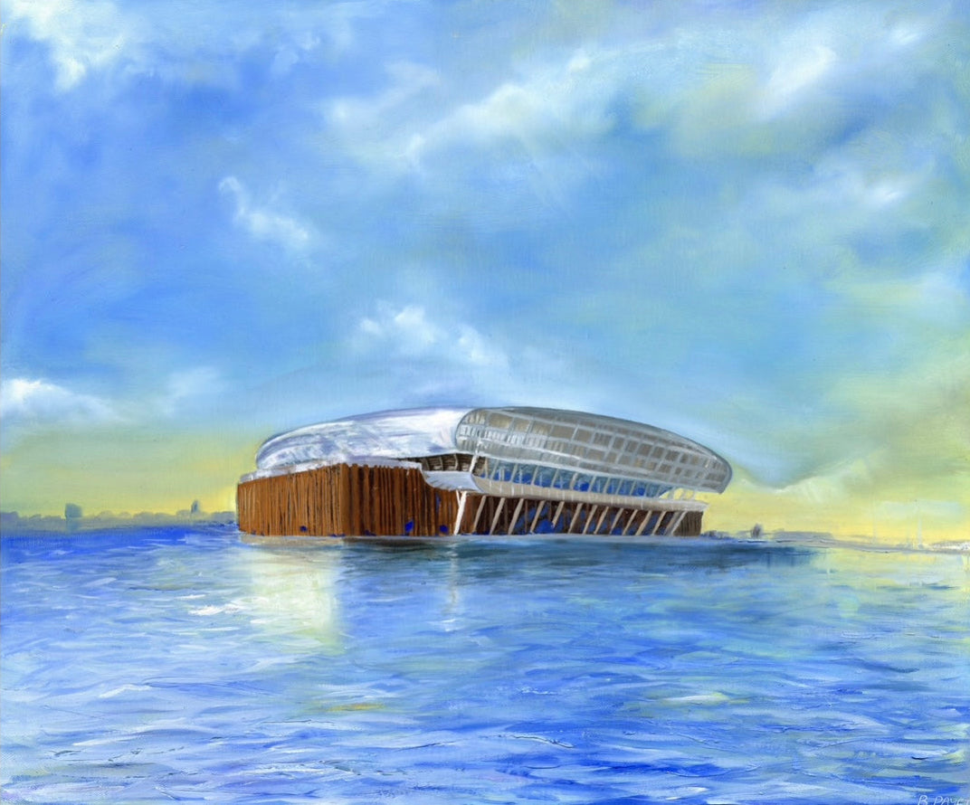 “Blue Horizon at Bramley Moore”, Limited Edition Giclée Print, 10x14” unframed with mount