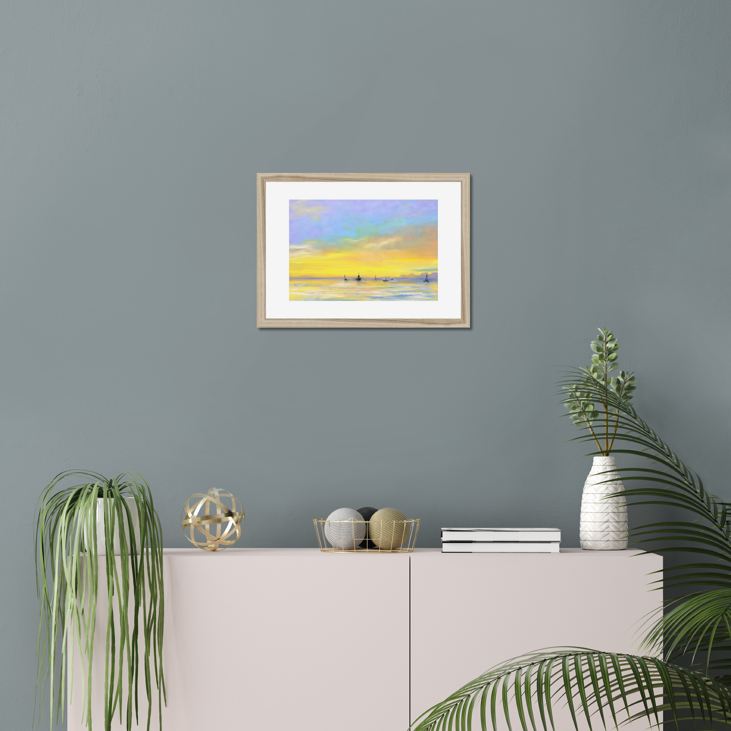 "Drifting into Dusk" 20x16" framed print with mount