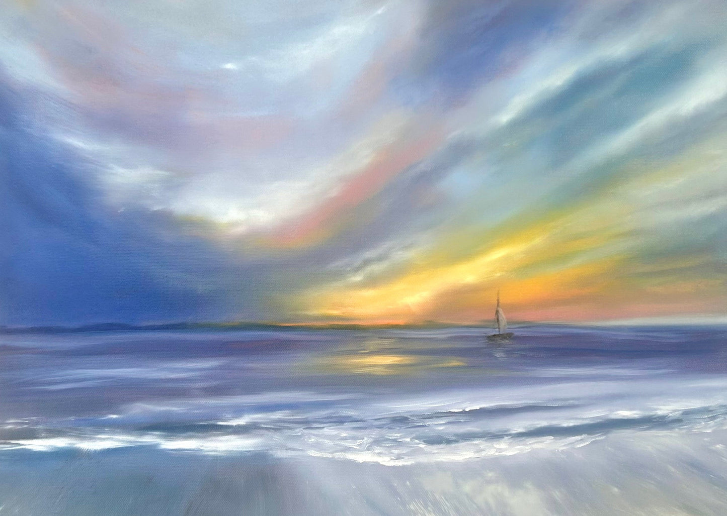 “Blissful Solitude”, Oil on Canvas, 23.4x16.5”, Original Painting