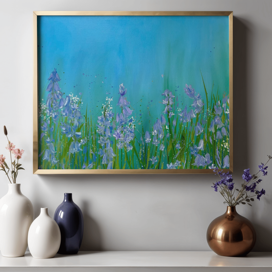 "Wild Blue Spring", Original Oil Painting. 20x24", oil on canvas.