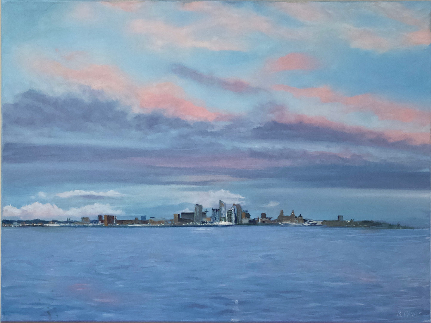 "My City, My People, My Heart", oil on canvas, 24x32" original painting