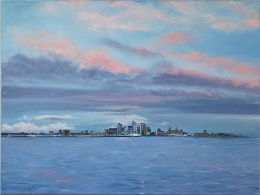 "My City, My People, My Heart", oil on canvas, 24x32" original painting