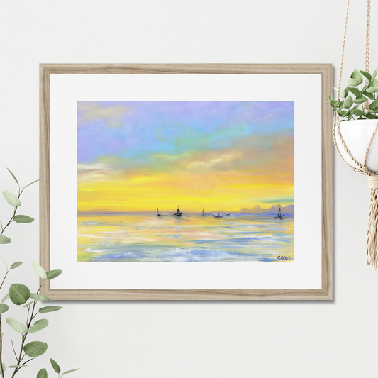 "Drifting into Dusk" 20x16" framed print with mount